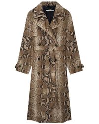Stella McCartney - Graphic Printed Double Breasted Belted Trench Coat - Lyst
