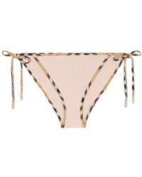 Burberry - Check Trim Bikini Briefs - Lyst