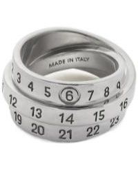 MM6 by Maison Martin Margiela - Number Engraved Ring - Lyst