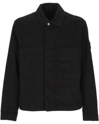 Stone Island - Button Detailed Denim Jacket - Lyst