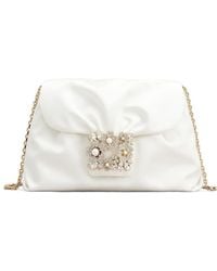 Roger Vivier - Buckle Embellished Mini Satin Bag - Lyst