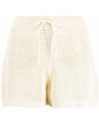 Nanushka - Crochet Drawstring Shorts - Lyst