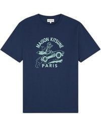Maison Kitsuné - Maison Kitsuné Racing Fox Crewneck T-Shirt - Lyst