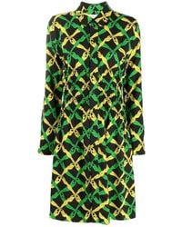 Bottega Veneta - Graphic Printed Regular Fit Shirt Dress - Lyst