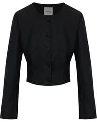 Posse - Elspeth Button-Up Wool Cropped Jacket - Lyst