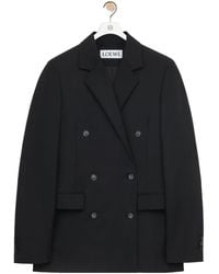 Loewe - Double Breasted Blazer - Lyst