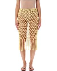 Frankie Shop - Woven Skirt With Fringe - Lyst