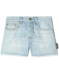 Off-White c/o Virgil Abloh - Frayed Denim Shorts - Lyst