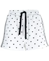 RED Valentino - Heart Printed Drawstring Shorts - Lyst