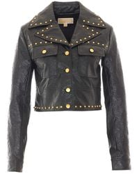 Michael Kors - Michael Studded Cropped Jacket - Lyst