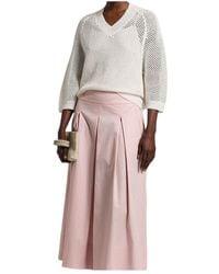 Peserico - Sequinnedv-Neck Open Sweater - Lyst