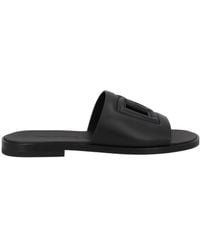 Dolce & Gabbana - Logo Embossed Slides - Lyst