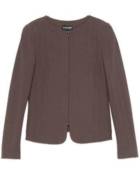 Emporio Armani - Cotton Blend Blazer Jacket - Lyst