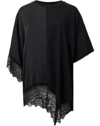 AllSaints - Cotton Lace-Trim Lenny T-Shirt - Lyst