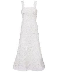 Carolina Herrera - Guipure Lace Midi Dress - Lyst
