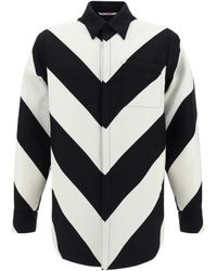 Valentino - Chevron-Striped Shirt - Lyst