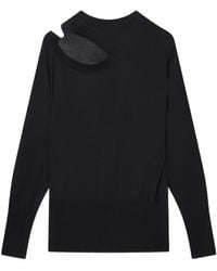 Stella McCartney - Cut Out-Detail Crewneck Knitted Top - Lyst
