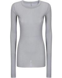 Rick Owens - Crew Neck Long-Sleeved T-Shirt - Lyst