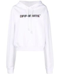 Off-White c/o Virgil Abloh - Rhinestone-Embellished Logo Hoodie - Lyst