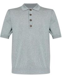 Eleventy - Fine-Knit Short-Sleeved Polo Shirt - Lyst