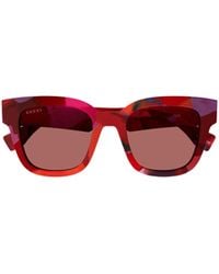 Gucci - Eyewear Rectangular Frame Sunglasses - Lyst