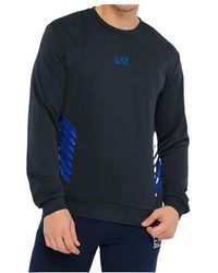 EA7 - Round-Necked Logo Sweater - Lyst