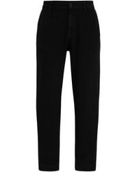 BOSS - Straight-Leg Cotton Trousers - Lyst