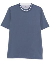 Brunello Cucinelli - Layered-Effect Crewneck T-Shirt - Lyst