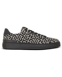 Balmain - Monogram Jacquard B-Court Trainers - Lyst