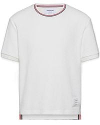 Thom Browne - Rwb-Stripe Crewneck T-Shirt - Lyst