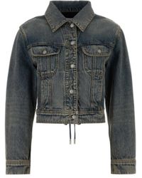 McQueen - Buttoned Denim Jacket - Lyst