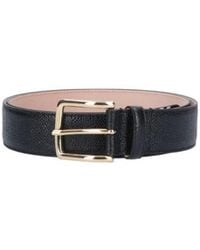 Thom Browne - 4-Bar Striped Buckle Belt - Lyst