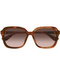 Chloé - Chloé Eyewear Oversized Square Sunglasses - Lyst