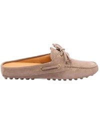 Tod's - Glove Gommino Lace-Up Mules - Lyst
