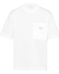 Prada - Re-Nylon And Jersey T-Shirt - Lyst