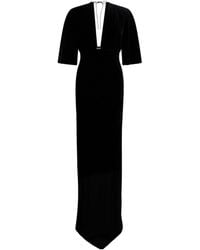 Roberto Cavalli - Draped V-Neck Gown - Lyst