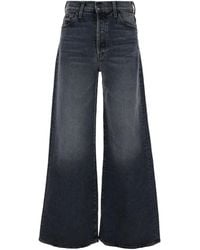 Mother - The Ditcher Roller Sneak Wide Leg Jeans - Lyst
