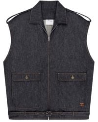 Courreges - Courrèges Sleeveless Denim Bomber Jacket - Lyst