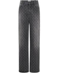 Marine Serre - Moon Laser Denim Baggy Jeans - Lyst