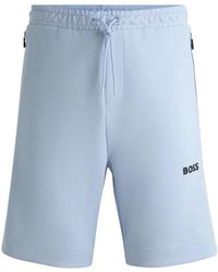 BOSS - Logo-Embroidered Drawstring Shorts - Lyst