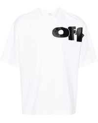 Off-White c/o Virgil Abloh - Logo Detailed Crewneck T-Shirt - Lyst