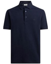 Etro - Plain-Coloured Cotton Polo Shirt With Printed Details - Lyst