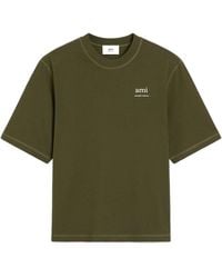Ami Paris - Logo Printed Oversized Fit T-Shirt - Lyst