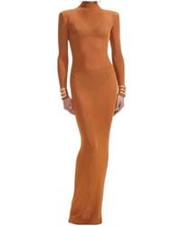 Self-Portrait - High-Neck Long-Sleeve Dress - Lyst