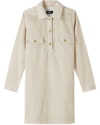 A.P.C. - Chest Pocket Mini Dress - Lyst