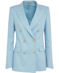 Tagliatore - Long-Sleeved Double-Breasted Suit Jacket - Lyst