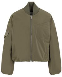 Ganni - Drop Shoulder Bomber Jacket - Lyst