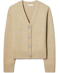 Tory Burch - V-Neck Buttoned Knitted Cardigan - Lyst