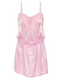 Balenciaga - Lace-Trim Spaghetti Strap Mini Dress - Lyst
