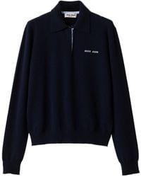 Miu Miu - Midnight Cashmere Polo Shirt - Lyst
